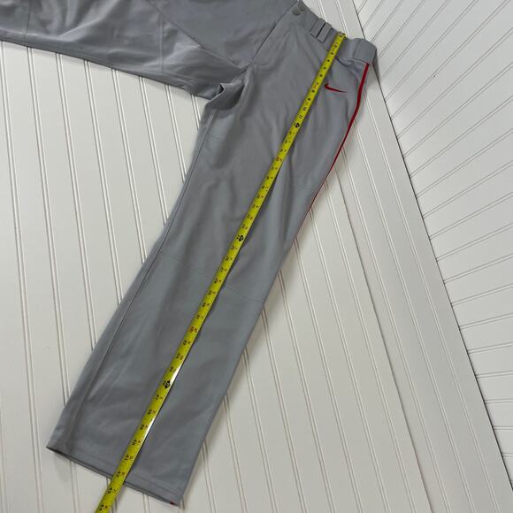 NIKE Men’s Vapor Select High Piped Baseball Pants Size L Gray & Red Softball - Picture 6 of 7